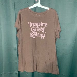 TORRID graphic tee “inspire good karma”